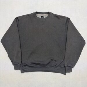 Vintage Champion Logo Blank Heavy Crewneck Sweatshirt Mens XL Gray Y2K